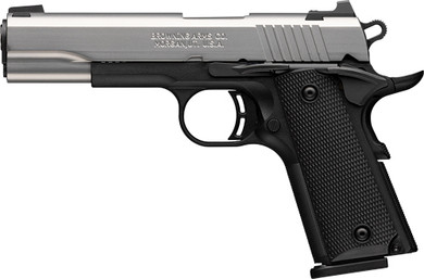 BROWNING 1911-380 STAINLESS380ACP 4.25"FS 8RD BLK/SS* G051118492