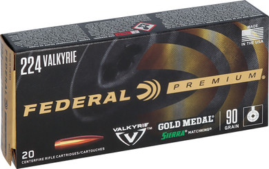 FEDERAL PREMIUM 224 VALKYRIE90GR MATCHKING 20RD 10BX/CS AGM224VLK1