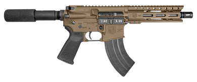 Diamondback DB1912O061 DB15  7.62x39mm 28+1 7", FDE, Carbon Lower, 6" M-LOK Handguard, Black Padded Buffer Tube/Magpul Grip 155889