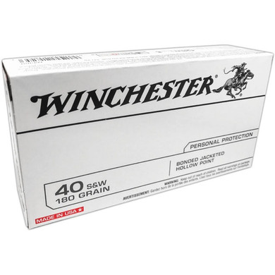 WINCHESTER AMMO 40S&W 180GR. JHP BONDED 50/BX 250209483