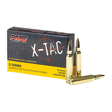 X-TAC 5.56X45 NATO 55GR FULL METAL JACKET 20/BOX 105000390