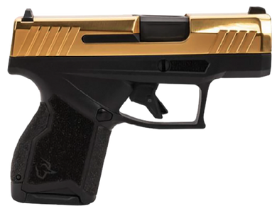 Taurus 1-GX4M931-10G GX4  Micro-Compact Frame 9mm Luger 10+1 3.06" Satin Black DLC Stainless Steel Barrel, Gold PVD Serrated Alloy Steel Slide,  Matte Black Stainless Steel Frame, Textured Grip 170139