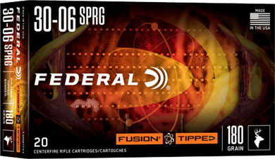 FEDERAL FUSION 30-06 180GRTIPPED FUSION 20RD 10BX/CS AF3006TFS3
