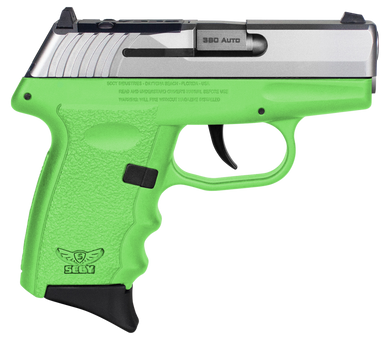 SCCY Industries CPX3TTLGRDRG3 CPX-3 RD 380 ACP 10+1 2.96" Lime Green Polymer/Serrated Stainless Steel Slide/Finger Grooved Lime Green Polymer Grip 144650