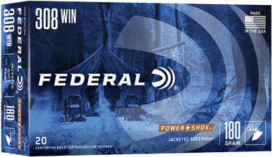 FEDERAL POWER-SHOK 308 WIN180GR SP 20RD 10BX/CS A308BF