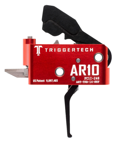 TriggerTech ARTTRB14NNF Diamond  Black/Red Straight Fits AR-10 181381