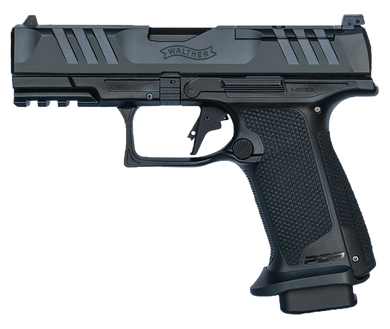 Walther Arms 2844176 PDP F-Series Pro E 9mm Luger 18+1 4" Black Steel Barrel, Black Optic Ready/Serrated Steel Slide, Black Polymer Frame w/Picatinny Rail, Interchangeable Backstrap Grip 179993