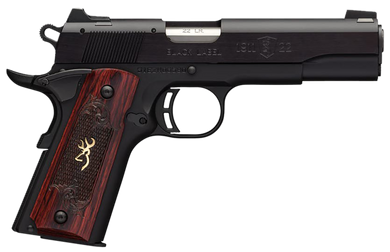 Browning 051851490 1911-22 Black Label Medallion Full Size Frame 22 LR 10+1, 4.25"  Target Crown Barrel, Matte Black Serrated Slide & Aluminum Frame w/Beavertail 23076