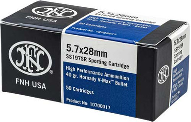 FN 5.7X28 40GR V-MAX SS197SR50RD 10BX/CS A10700017