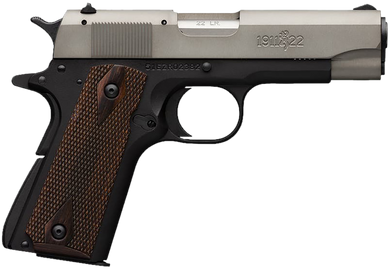 Browning 051879490 1911-22 A1 *CA Compliant Full Size Frame 22 LR 10+1. 4.25" Stainless Steel Barrel, Gray Anodized Serrated Slide, Matte Black Aluminum Frame w/Beavertail 123176
