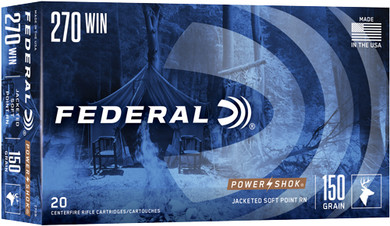 FEDERAL POWER-SHOK 270 WIN150GR SP 20RD 10BX/CS A270B