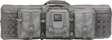 BULLDOG 43" 2 GUN TACTICAL CSE3 LARGE ACCESSORY POCKETS GREY BDT6043SG