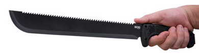 SOG MACHETE SOGFARI 13"BLACK W/SHEATH MC01N