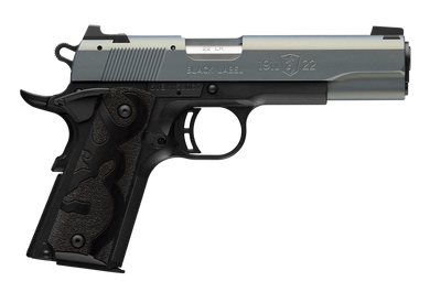 Browning 051899490 1911-22 Black Label Full Size Frame 22 LR 10+1 4.25" Matte Stainless Steel Barrel, Northern Lights Cerakote Serrated Steel Slide, Matte Black Polymer Frame w/Beavertail 162639