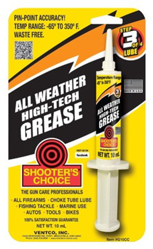 SHOOTERS CHOICE HIGH TECHGREASE 10CC SYRINGE APPLICATOR G10CC
