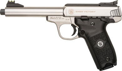 S&W SW22 VICTORY 22LR 5.5" AS10-SHOT SS THREADED BBL G10201