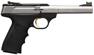 Browning 051442490 Buck Mark Camper *CA Compliant 22 LR 10+1 5.50" Taper Bull Barrel, Matte Stainless Serrated SS Slide & Aluminum Frame, Black Ultragrip RX Grips 47783