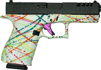 GLFA 19 STRIKER 9MM 4" 15 SHOTBLK SLIDE SPLATTER WHITE FRAME GL19SWHT