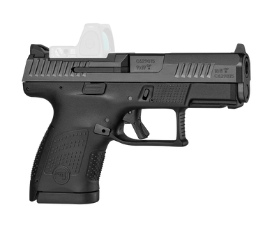 CZ-USA 91568 P-10 S  Sub-Compact Frame 9mm Luger 12+1 3.50" Black Steel Barrel, Black Nitride Optic Ready/Serrated Steel Slide, Black Polymer Frame w/Picatinny Rail 162004