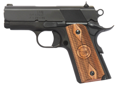 Iver Johnson Arms THRASHER Thrasher  45 ACP 7+1 3.13" Black Bull Barrel, Matte Blued Serrated Steel Slide & Frame w/Beavertail, Walnut Large Diamond Grip 151702