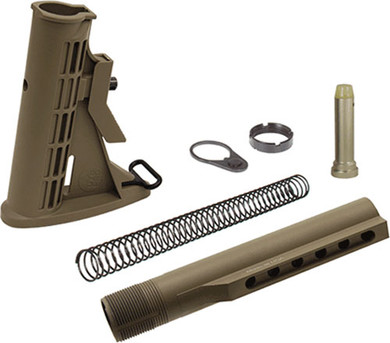 UTG STOCK ASSEMBLY AR-15 FDE6 POSITION MIL-SPEC RBU6DM