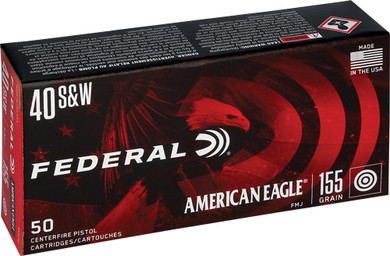 FEDERAL AE 40 SW 155GR FMJ-TC50RD 20BX/CS AE40R2
