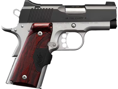 Kimber Mfg.,inc 3200392 Ultra Carry II Two-Tone LG 9mm 8+1 3" Black Matte Silver Rosewood w/ Integrated Laer Grip 170574