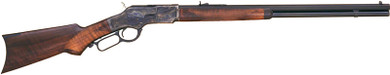 CIMARRON 1873 DELUXE 357/3824" OCTAGON CC/BLUED PG WALNUT GCA276