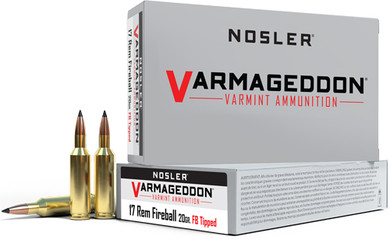 NOSLER VARMAGEDDON 17 REM FB</br>20GR FBT 20RD 20BX/CS A63100