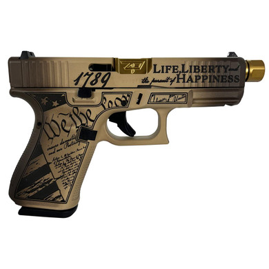 Glock 19 Gen 5 Custom "Constitution Model" Handgun 9mm Luger 15rd Magazines (3) 4.6" Threaded Barrel USA GLUA195S203CS