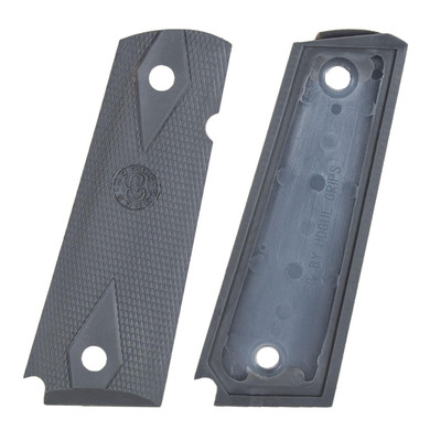 Hogue Colt Government Grips .45 1911 Rubber Grips Panels Checkered - Pewter HA45012