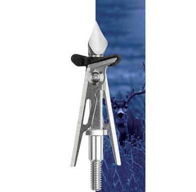 SIK 2-Blade Expandable SK2CB Crossbow Broadhead 2-inch Offset Entry - Silver/Black IBABH100SK2CB