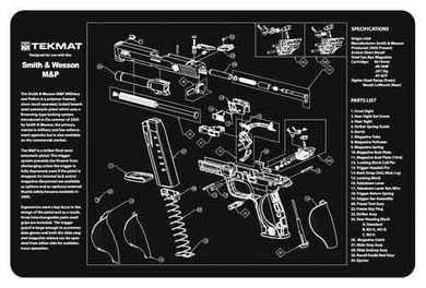 TEKMAT ARMORERS BENCH MAT11"x17" S&W M&P PISTOL 17SWMP