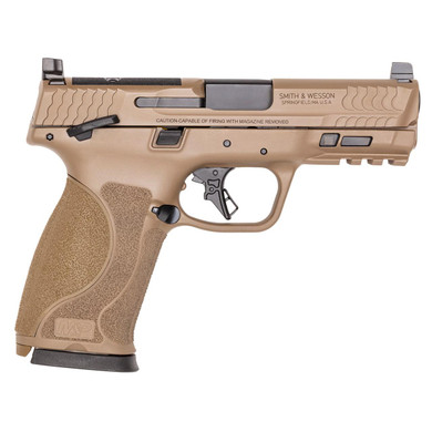 Smith & Wesson M&P 10mm M2.0 Optic Ready Handgun 10mm Auto 15rd Magazine 4" Barrel Thumb Safety FDE SW13739