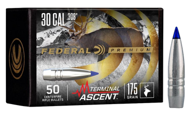 Federal PB308TA1 Premium Terminal Ascent Component 30Cal 175gr 50 Per Box/4 Case 124306
