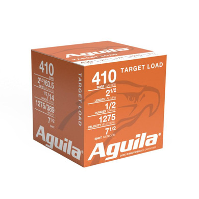 Aguila Sub-Gauge Shotshells .410 ga 2 1/2" 1/2oz 1275 fps #7.5 25/ct AU1CHB4137