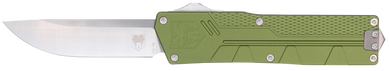 CobraTec Knives CTPRNEDGODG Paragon  Sports South Exclusive OTF Plain Satin VG-10 SS Blade Green Textured 167285