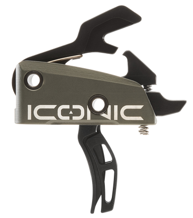 Rise Armament T22GRN Iconic  Two-Stage Curved Trigger with 2 lbs Draw Weight & Green Finish for AR-15, AR-10 141850