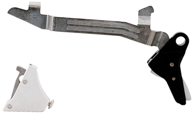 Timney Triggers ALPHAGLOCK5 Alpha Competition 9mm Luger/40 S&W/22 LR, Silver Straight Trigger, Compatible w/Glock Gen5 & Glock 44 149852