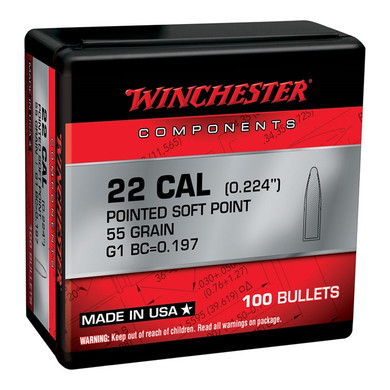 22 CALIBER (0.224'') 55GR POINTED SOFT POINT 100/BOX 105004643