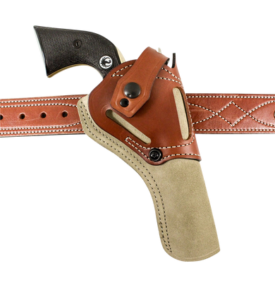 DeSantis Gunhide 189NJ5XZ0 Wild Hog  OWB Natural Leather Belt Fits Ruger Wrangler 7 1/2" Ambidextrous 159244