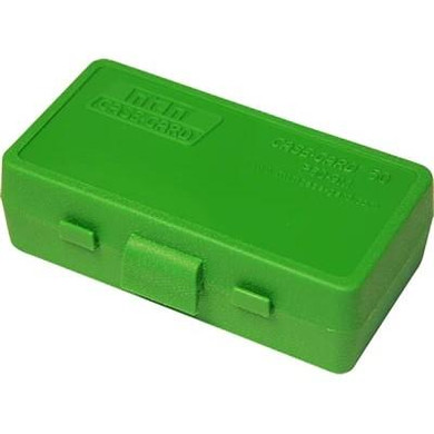 MTM Case Guard P-50 Series Handgun Ammo Box 9mm Luger 50 Rounds Green MTP509