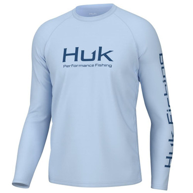 Huk Vented Pursuit Long Sleeve Shirt Ice Water L ATH1200524476L