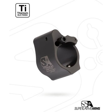 AR-15 SOLID TITANIUM ADJUSTABLE GAS BLOCK .625'' BLACK 430109755