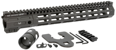 Midwest Industries MINF105 Night Fighter  10.50" M-LOK Black Hardcoat Anodized Aluminum Includes Barrel Wrench, Nut, & 5 Slot Rail 145268
