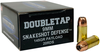 DoubleTap Ammunition 9MMSS20 Snake Shot  9mm 20 Per Box/50 Case 175769