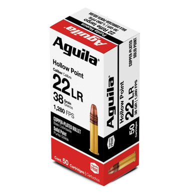 Aguila Super Extra Rimfire Ammunition .22 LR 38 gr. CPHP 1280 fps 50/ct AU1B220335