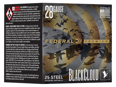 Federal PWBX2853 Black Cloud FS 28Gauge 3" 3/4oz 3Shot 25 Per Box/10 Case 155750