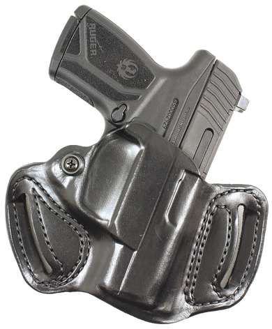DeSantis Gunhide 086BA1ZZ0 Mini Slide  Black Leather Fits Rost Martin RMIC Belt Loop Mount Right Hand 165786