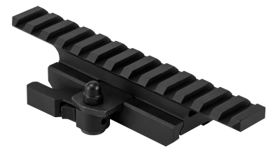 NcStar MARFQV2 QR Riser Gen2 Locking/Quick Detach Black Aluminum, Fits AR15/M4 Picatinny Rail Mount 20207